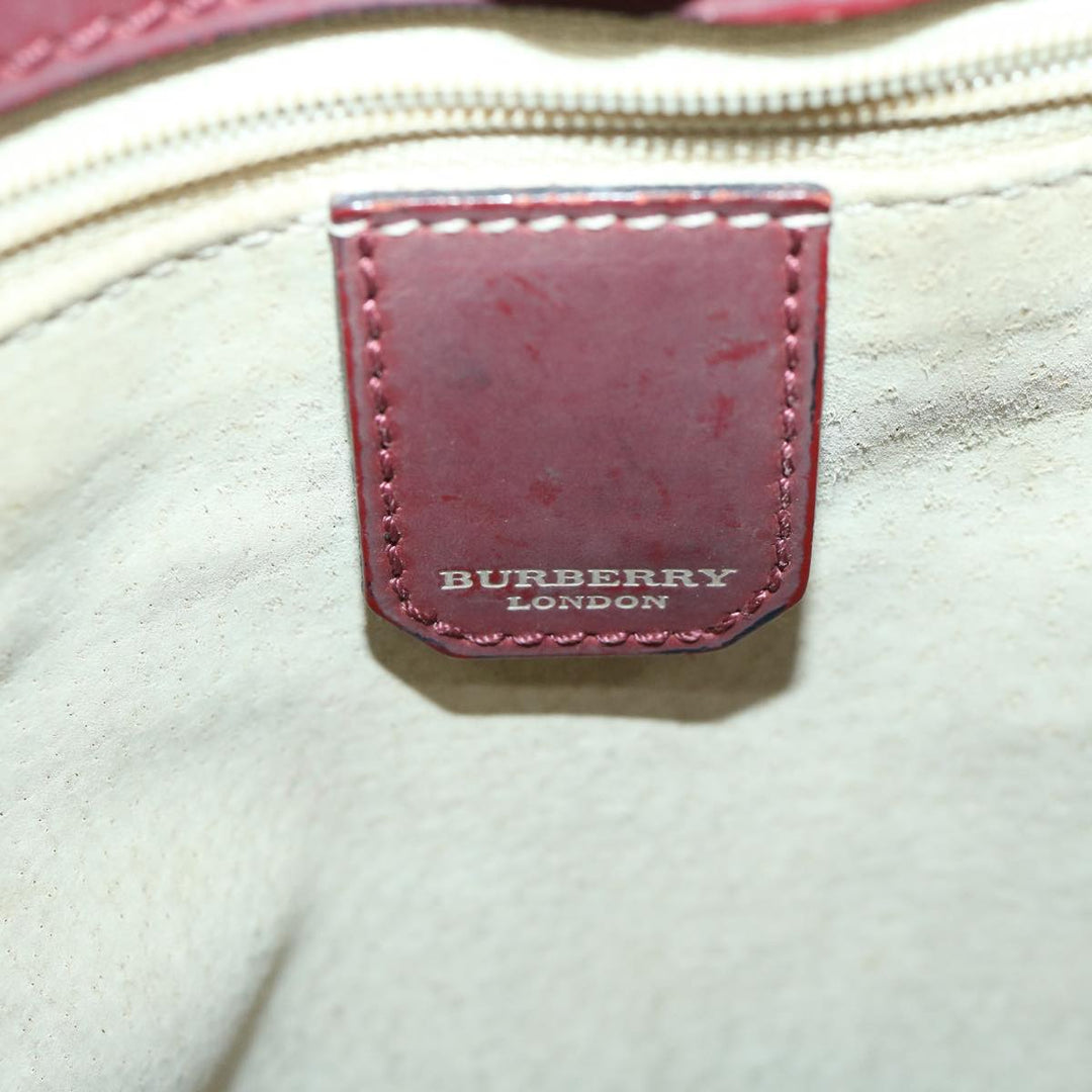 Burberry Nova Check Tote Bag PVC Beige Auth 67654