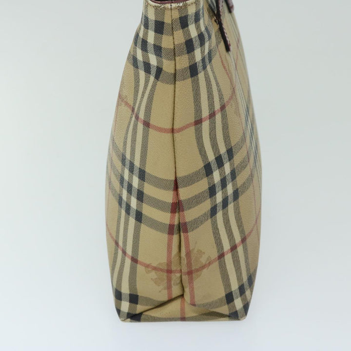 Burberry Nova Check Tote Bag PVC Beige Auth 67654