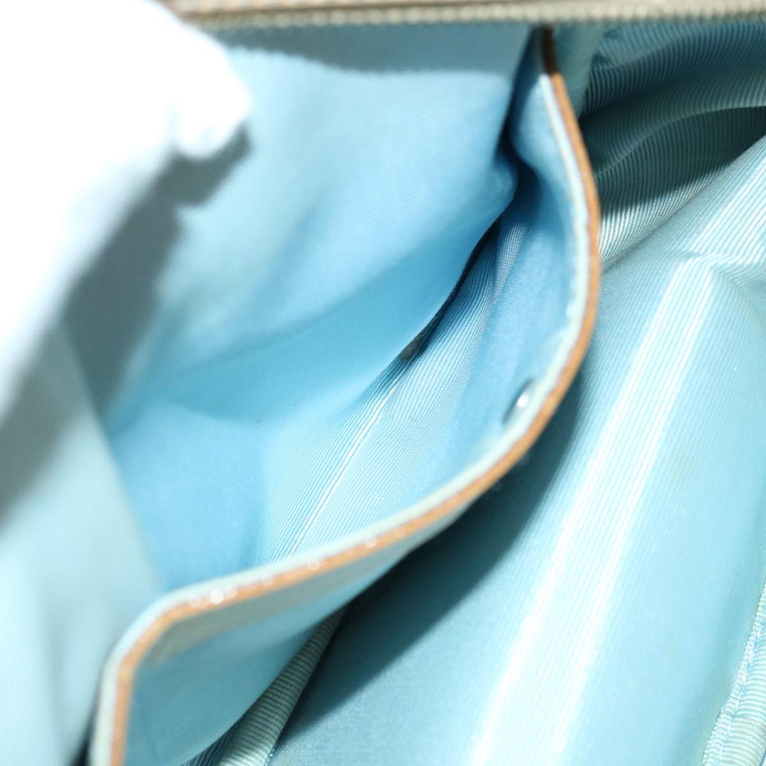 Burberry Nova Check Blue Label Hand Bag Nylon Beige Auth 67668