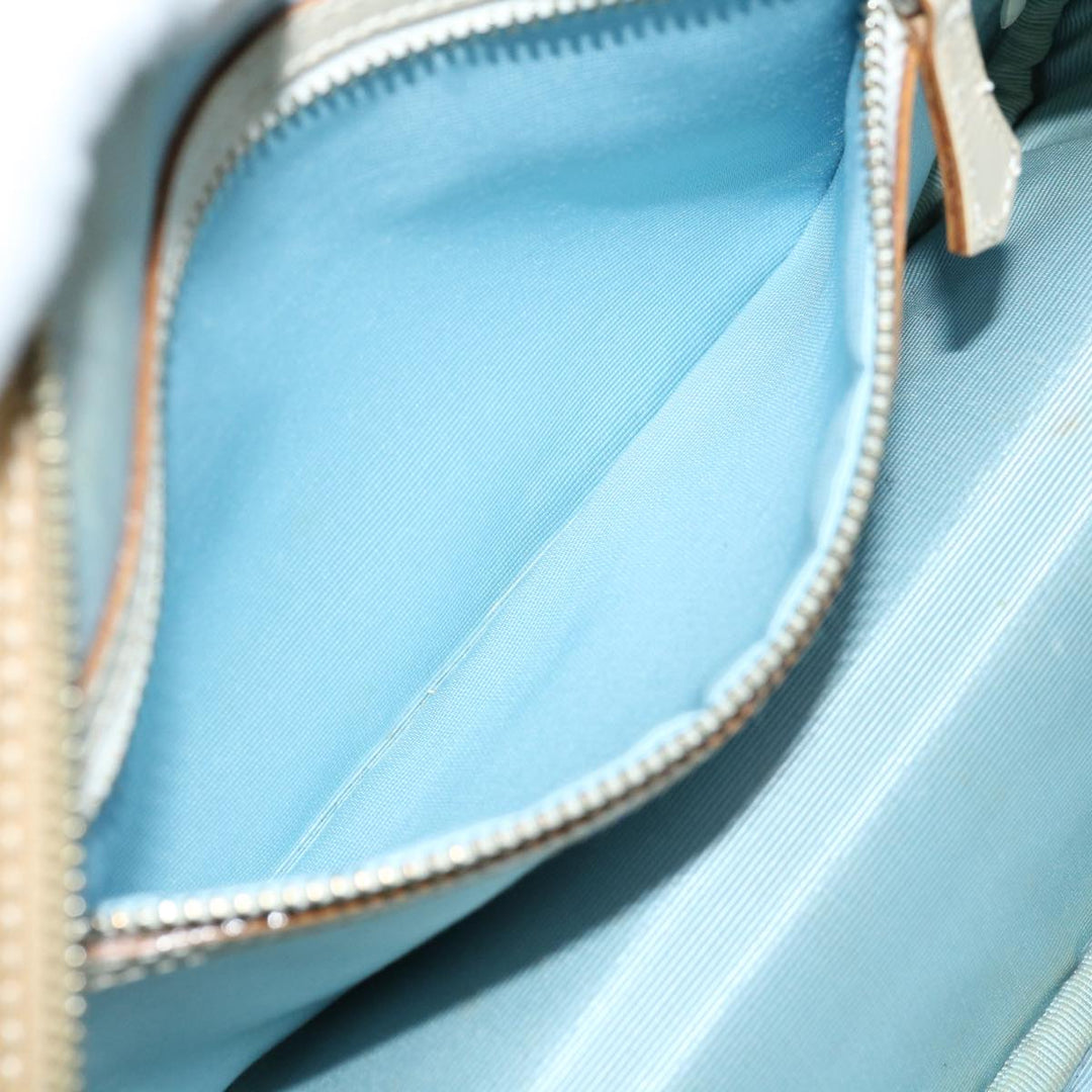Burberry Nova Check Blue Label Hand Bag Nylon Beige Auth 67668