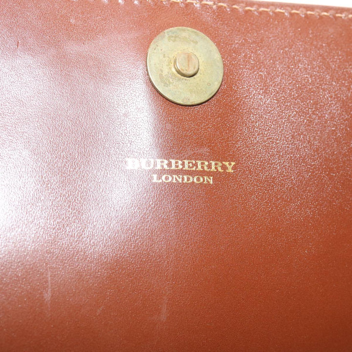 Burberry Nova Check Shoulder Bag PVC Beige Auth 67744