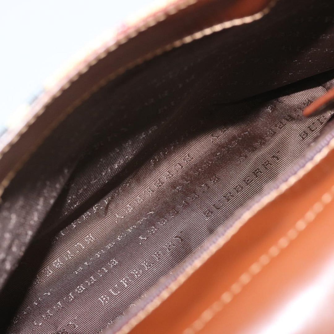 Burberry Nova Check Shoulder Bag PVC Beige Auth 67744