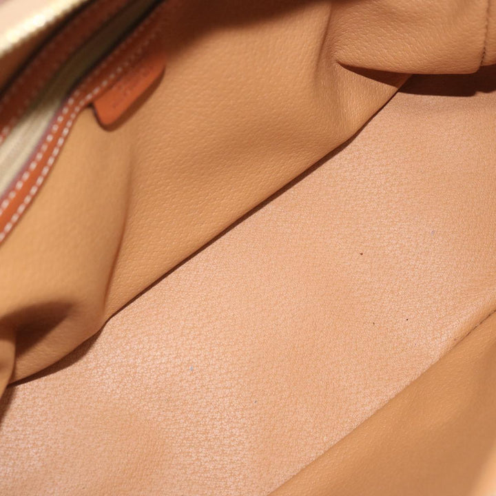 Celine Macadam Canvas Hand Bag PVC Brown Auth 67773