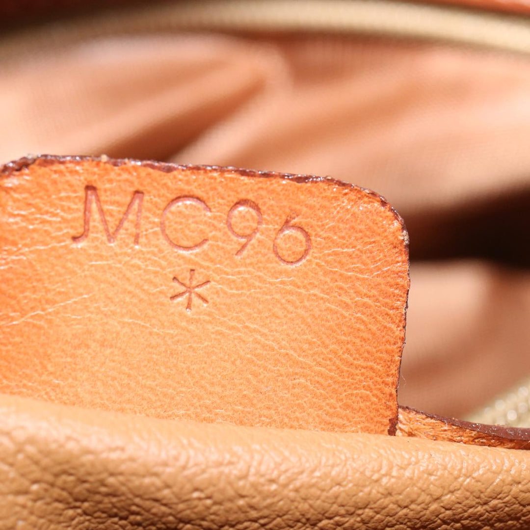 Celine Macadam Canvas Hand Bag PVC Brown Auth 67773