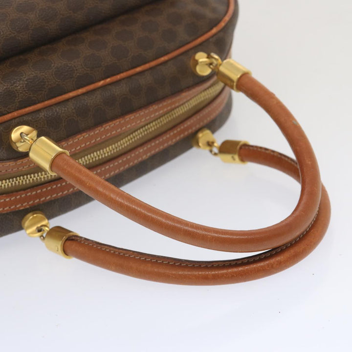 Celine Macadam Canvas Hand Bag PVC Brown Auth 67773