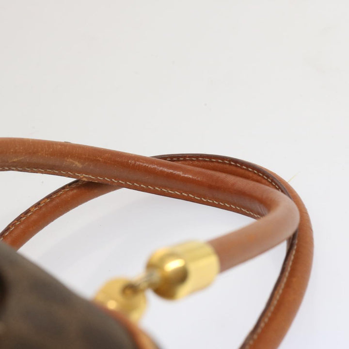 Celine Macadam Canvas Hand Bag PVC Brown Auth 67773