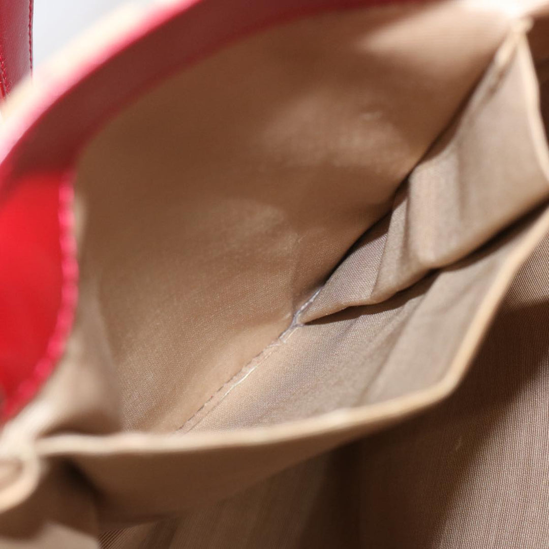 BurberrySs Nova Check Tote Bag Canvas Beige Red Auth 67775