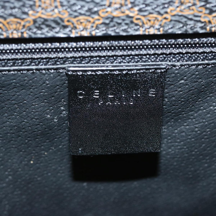 Celine Macadam Canvas Hand Bag PVC 2way Black Auth 67776A