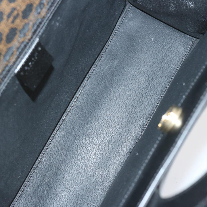 Celine Macadam Canvas Hand Bag PVC 2way Black Auth 67776A