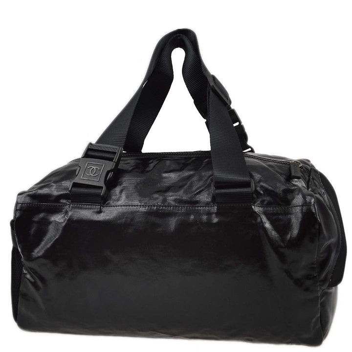 Top Quality Chanel 2006-2008 Sports Line Black Vinyl Gym Bag 35