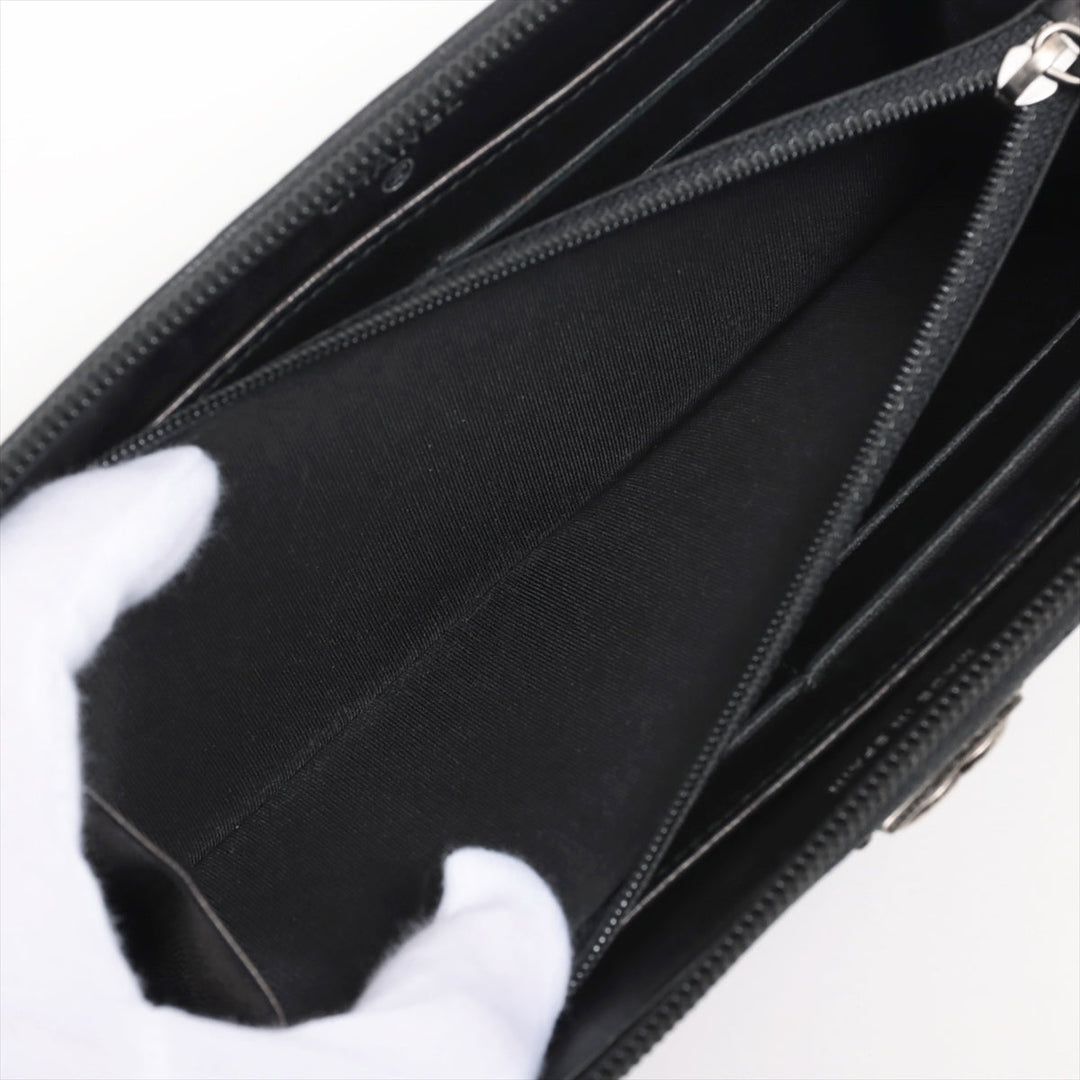 Top Quality Chanel Boy Top Quality Chanel Caviar S Round  Wallet Black Silver Gold