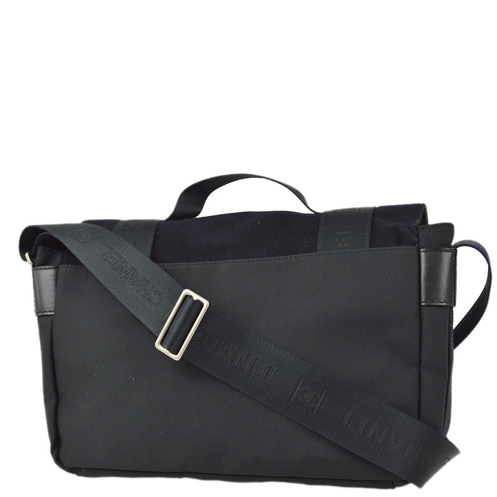 Top Quality Chanel Black Felt Sport Line Messenger Shoulder Bag
