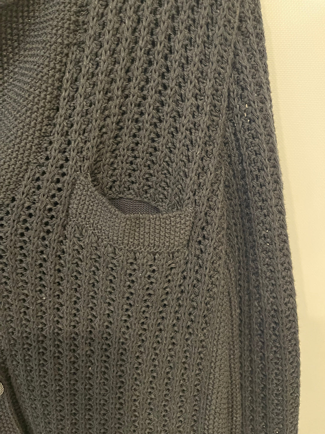 Top Quality Chanel Black La Pausa Knit igan with Logo Buttons Details Size FR 38 (UK 10)