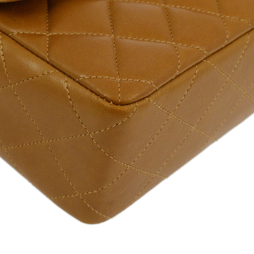 Top Quality Chanel Brown Lambskin Medium Single Flap Shoulder Bag