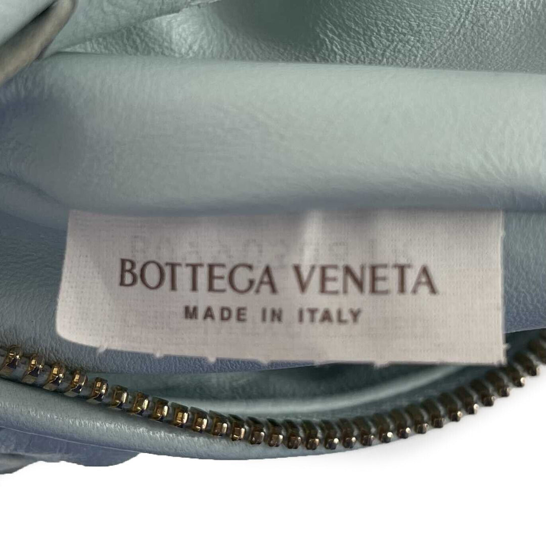 Bottega veneta - Mini Jodie Knotted Leather Washed Teal Blue Teen - Brand New