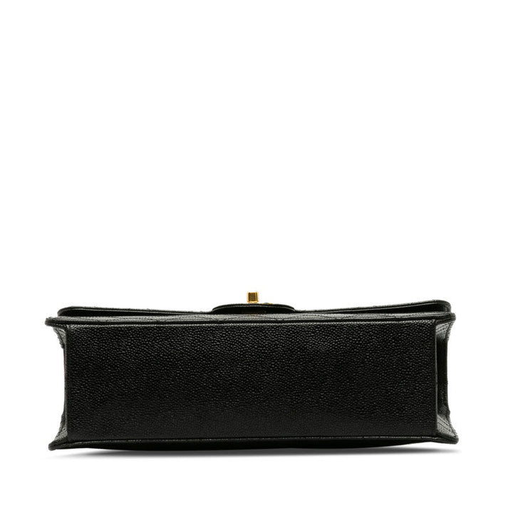 Top Quality Chanel Decamatrasse ingle Flap Gold  Chain Shoulder Bag Black   CHANEL