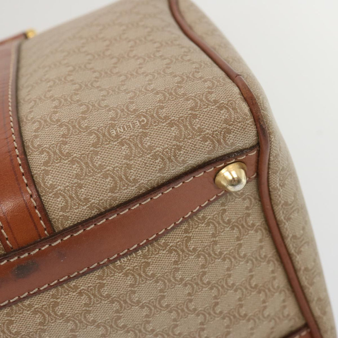 Celine Macadam Canvas Boston Bag Beige  68007