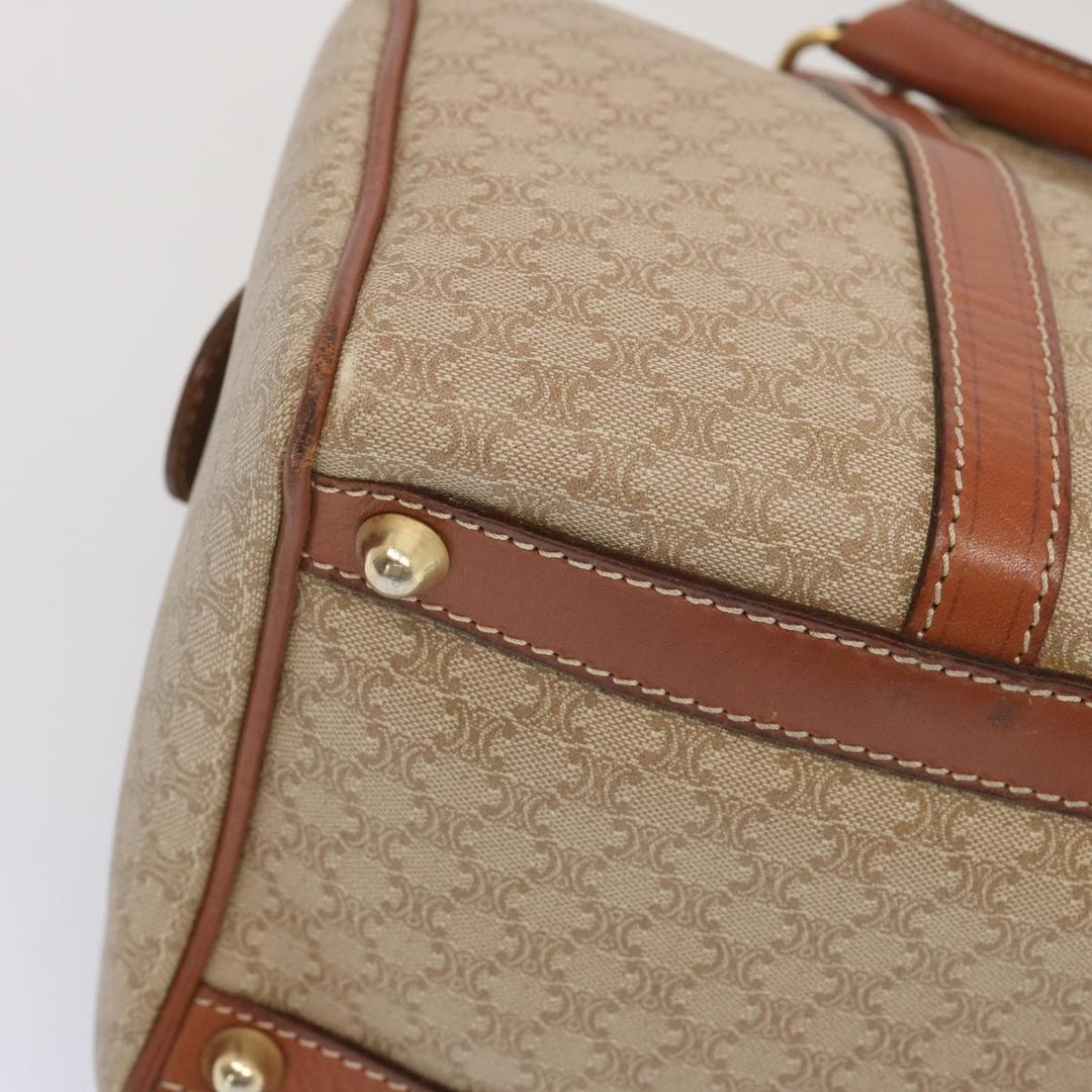 Celine Macadam Canvas Boston Bag Beige  68007