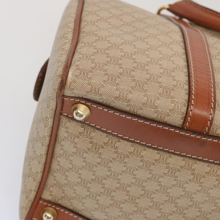Celine Macadam Canvas Boston Bag Beige  68007