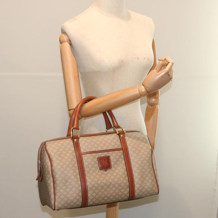 Celine Macadam Canvas Boston Bag Beige  68007