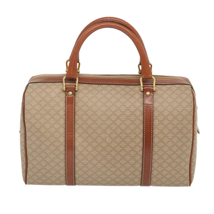 Celine Macadam Canvas Boston Bag Beige  68007
