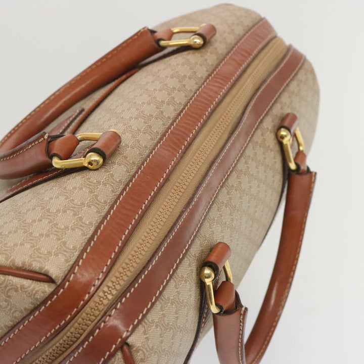 Celine Macadam Canvas Boston Bag Beige  68007
