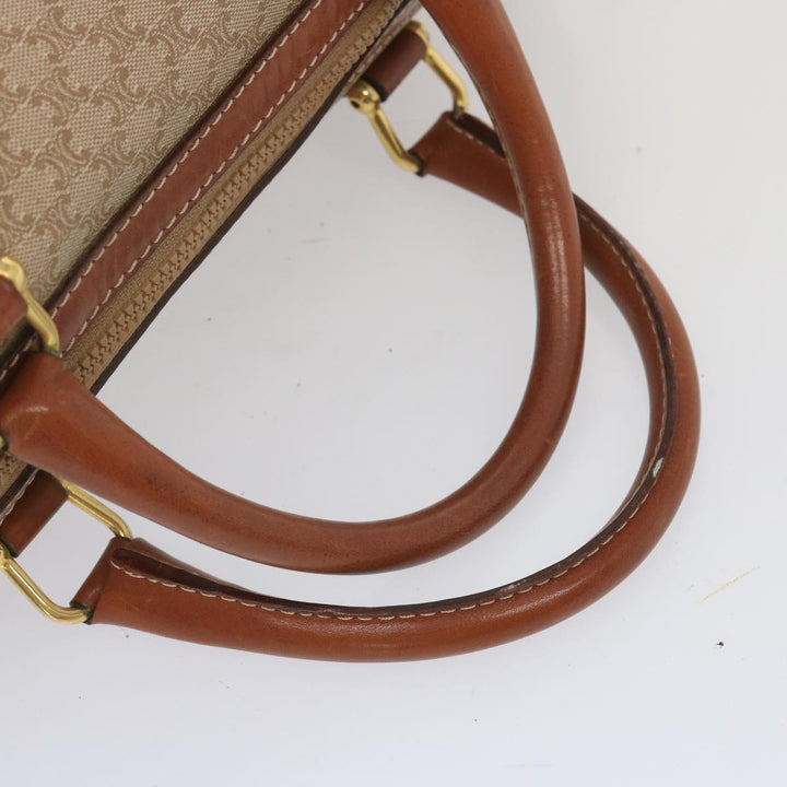 Celine Macadam Canvas Boston Bag Beige  68007