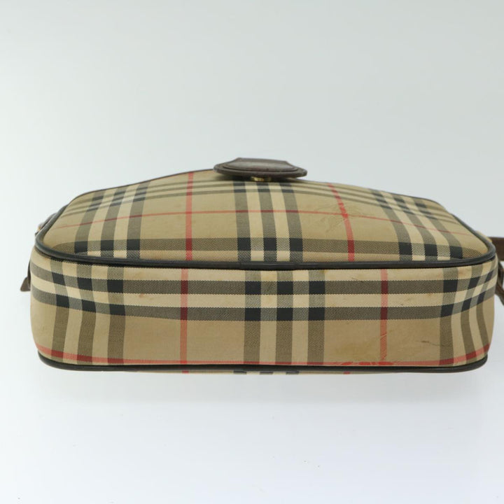 BurberrySs Nova Check Shoulder Bag Canvas Beige Auth 68023