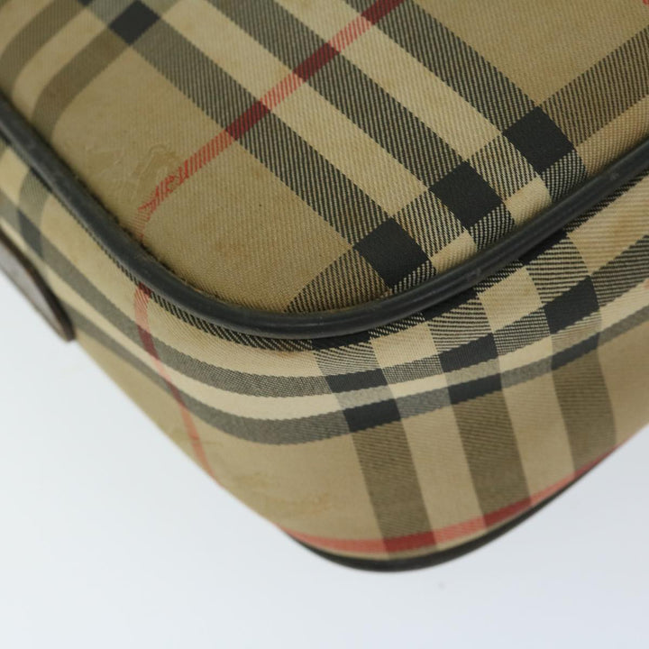 BurberrySs Nova Check Shoulder Bag Canvas Beige Auth 68023