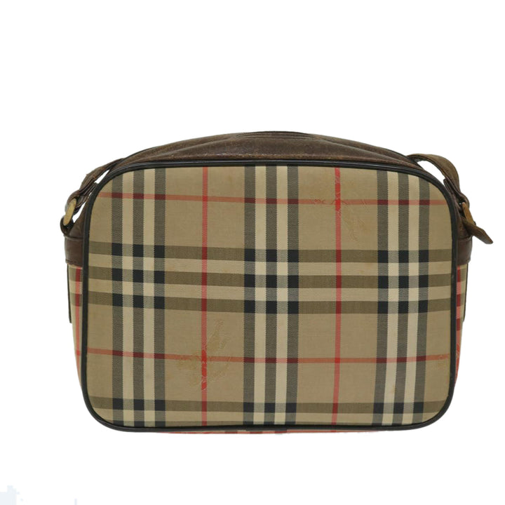 BurberrySs Nova Check Shoulder Bag Canvas Beige Auth 68023