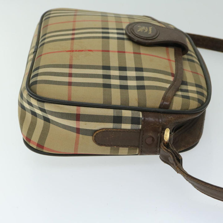 BurberrySs Nova Check Shoulder Bag Canvas Beige Auth 68023