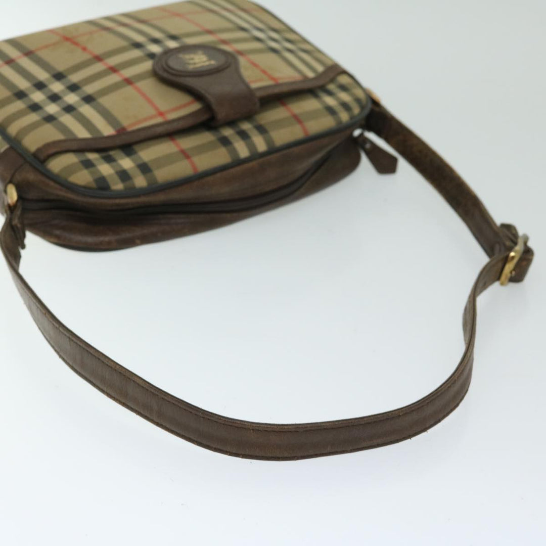 BurberrySs Nova Check Shoulder Bag Canvas Beige Auth 68023