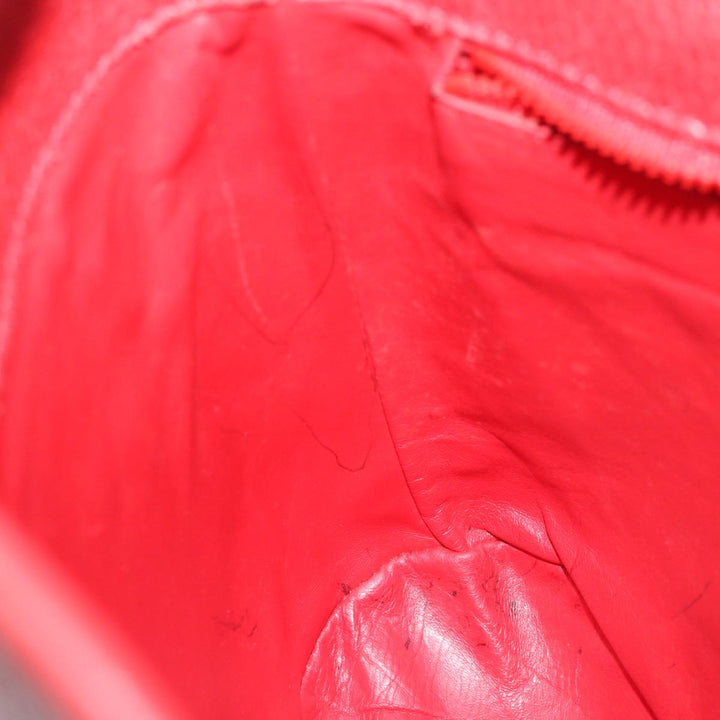 Celine Shoulder Bag Leather Red  68032