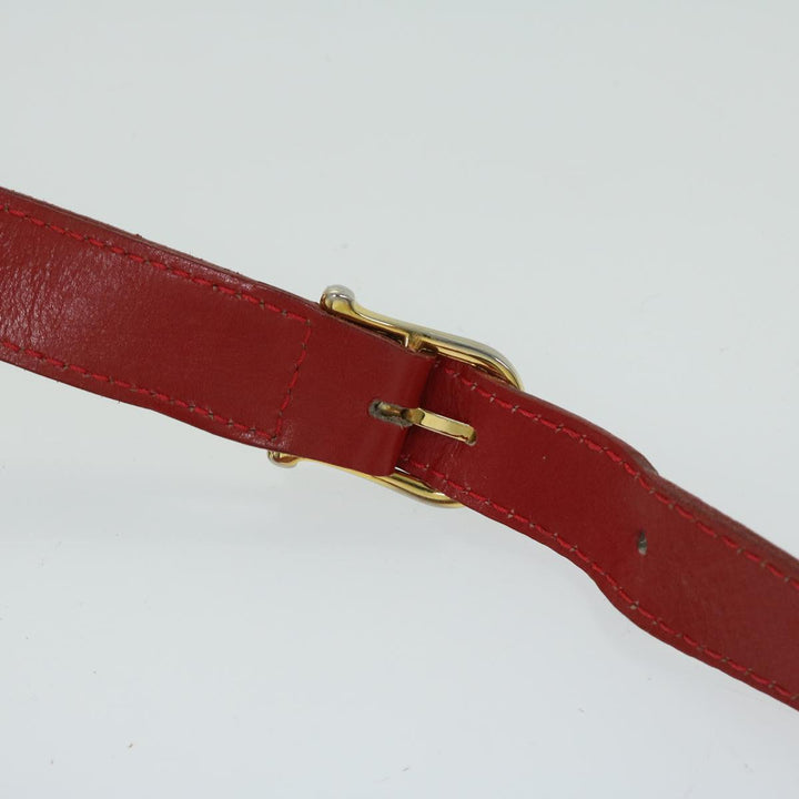 Celine Shoulder Bag Leather Red  68032