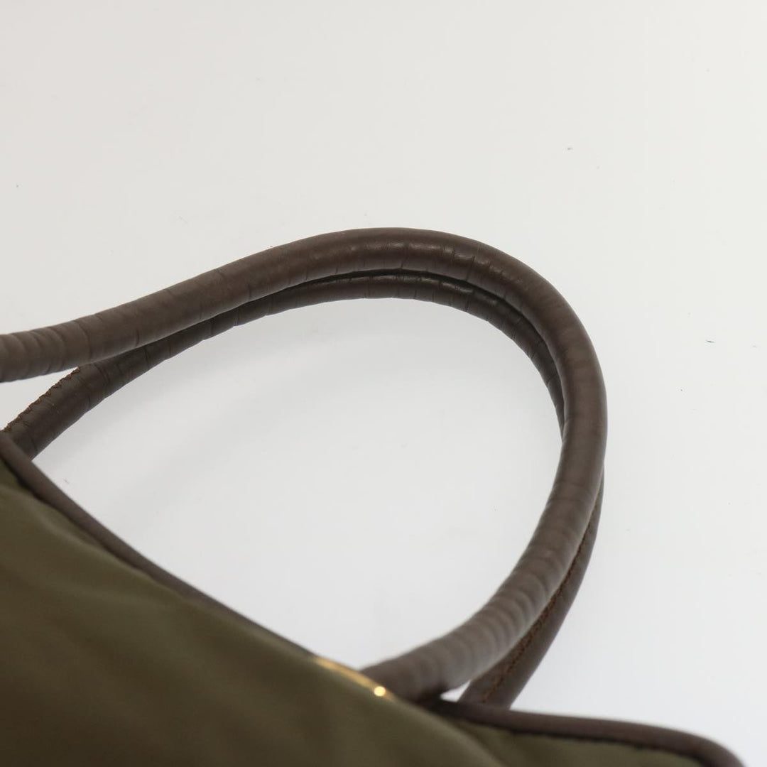 Celine Tote Bag Nylon Khaki Auth 68072