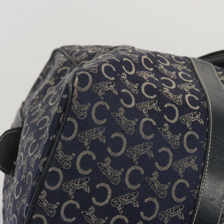 Celine C Macadam Canvas Boston Bag Navy Auth 68080