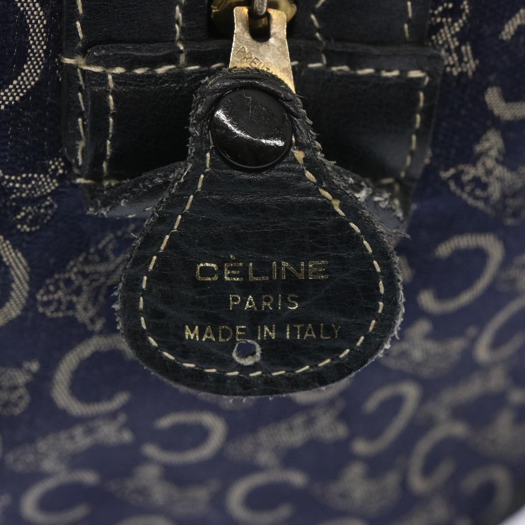 Celine C Macadam Canvas Boston Bag Navy Auth 68080