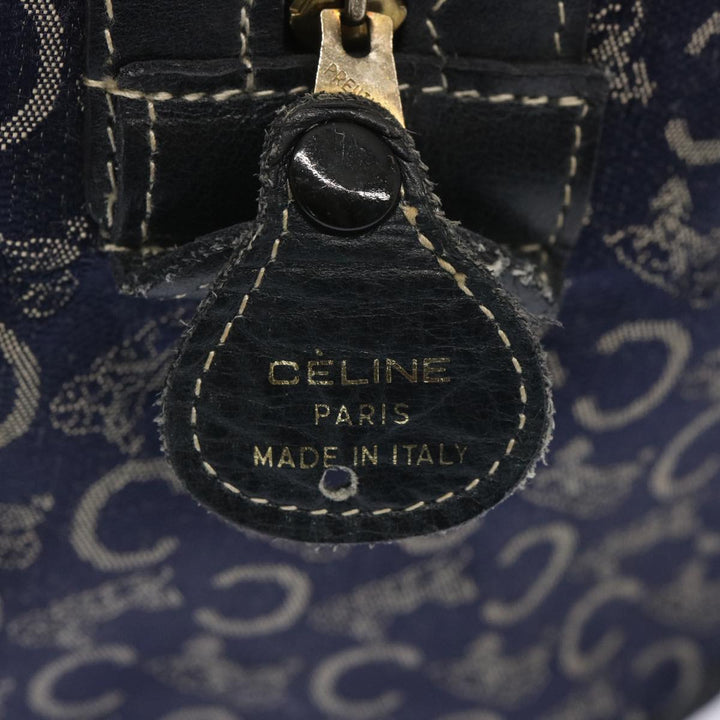 Celine C Macadam Canvas Boston Bag Navy Auth 68080