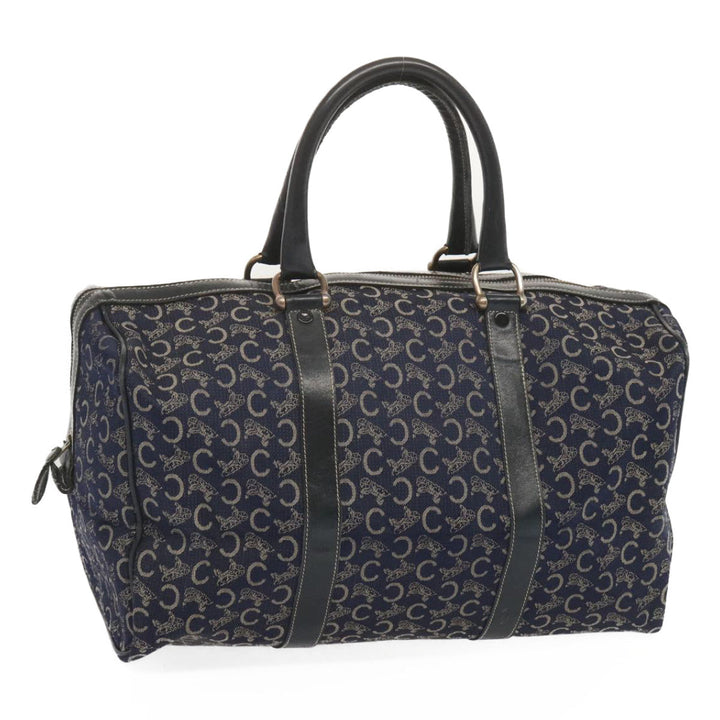 Celine C Macadam Canvas Boston Bag Navy Auth 68080