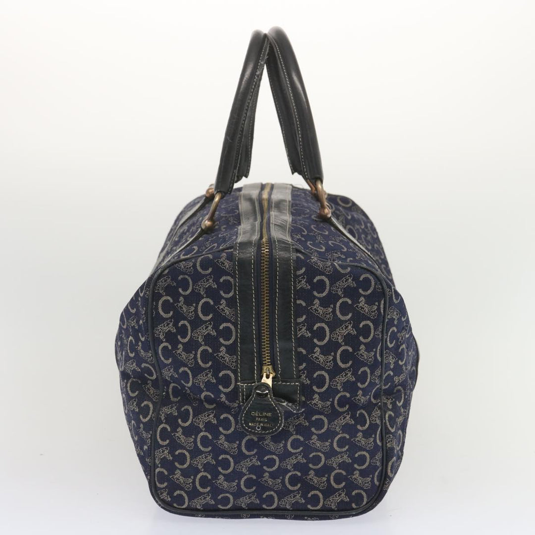 Celine C Macadam Canvas Boston Bag Navy Auth 68080