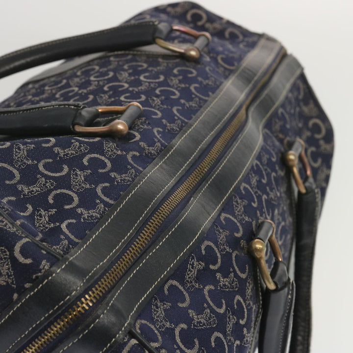 Celine C Macadam Canvas Boston Bag Navy Auth 68080