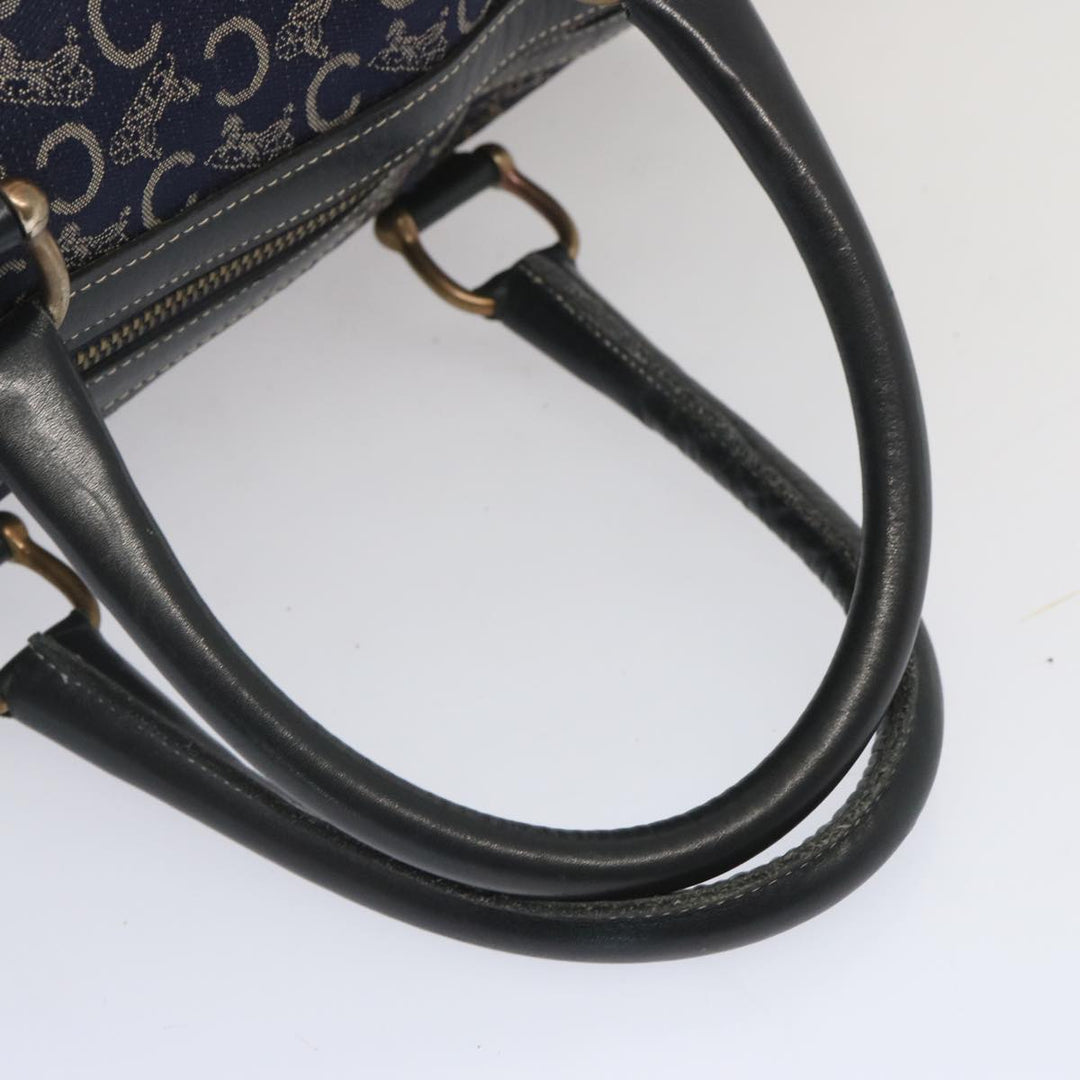 Celine C Macadam Canvas Boston Bag Navy Auth 68080