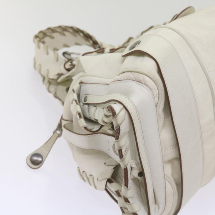 Chloe Silverado Shoulder Bag Leather White 68156