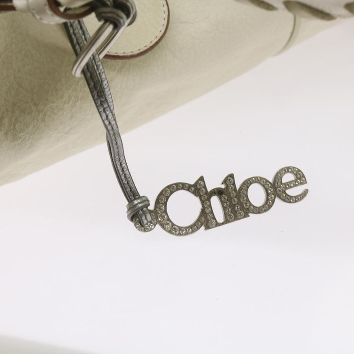 Chloe Silverado Shoulder Bag Leather White 68156