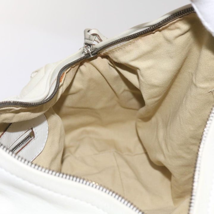 Chloe Silverado Shoulder Bag Leather White 68156