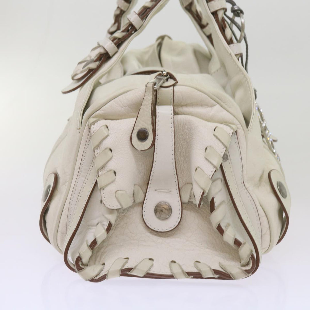 Chloe Silverado Shoulder Bag Leather White 68156