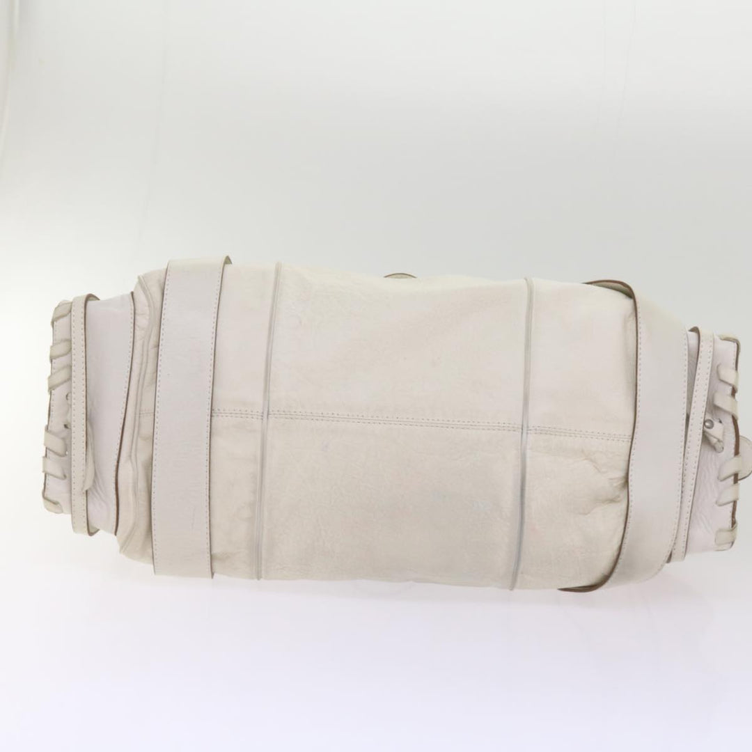 Chloe Silverado Shoulder Bag Leather White 68156