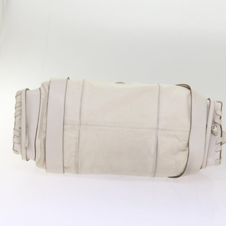 Chloe Silverado Shoulder Bag Leather White 68156