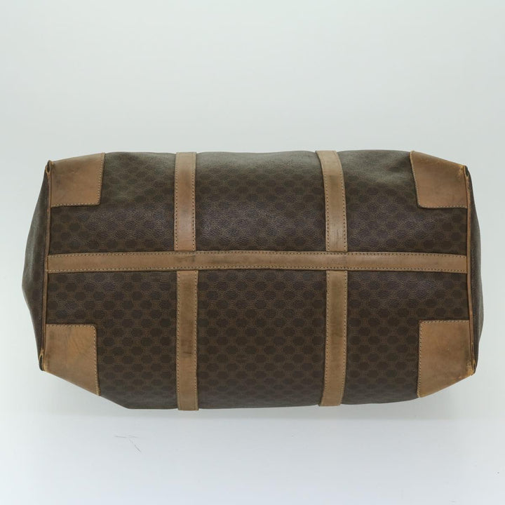 Celine Macadam Canvas Boston Bag PVC Brown Auth 68169