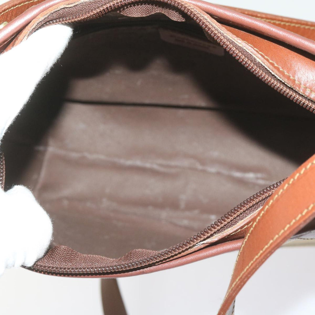 BurberrySs Nova Check Shoulder Bag PVC Beige Brown Auth 68178